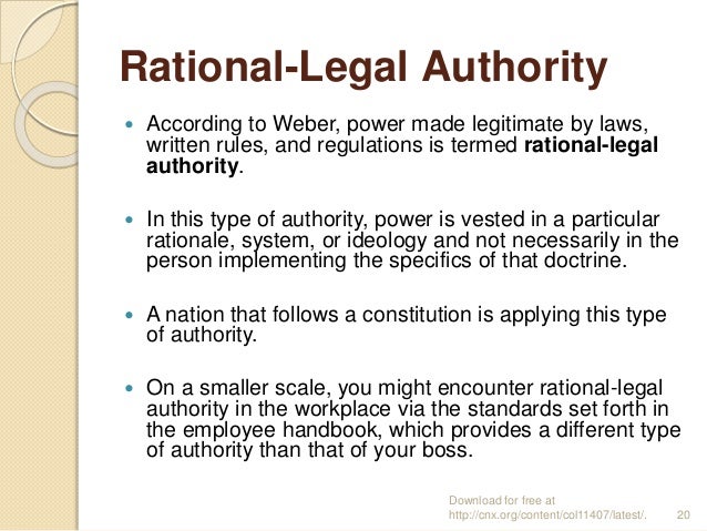 Legal Rational Style Is The Rational Legal System Legitimate? – KYQO