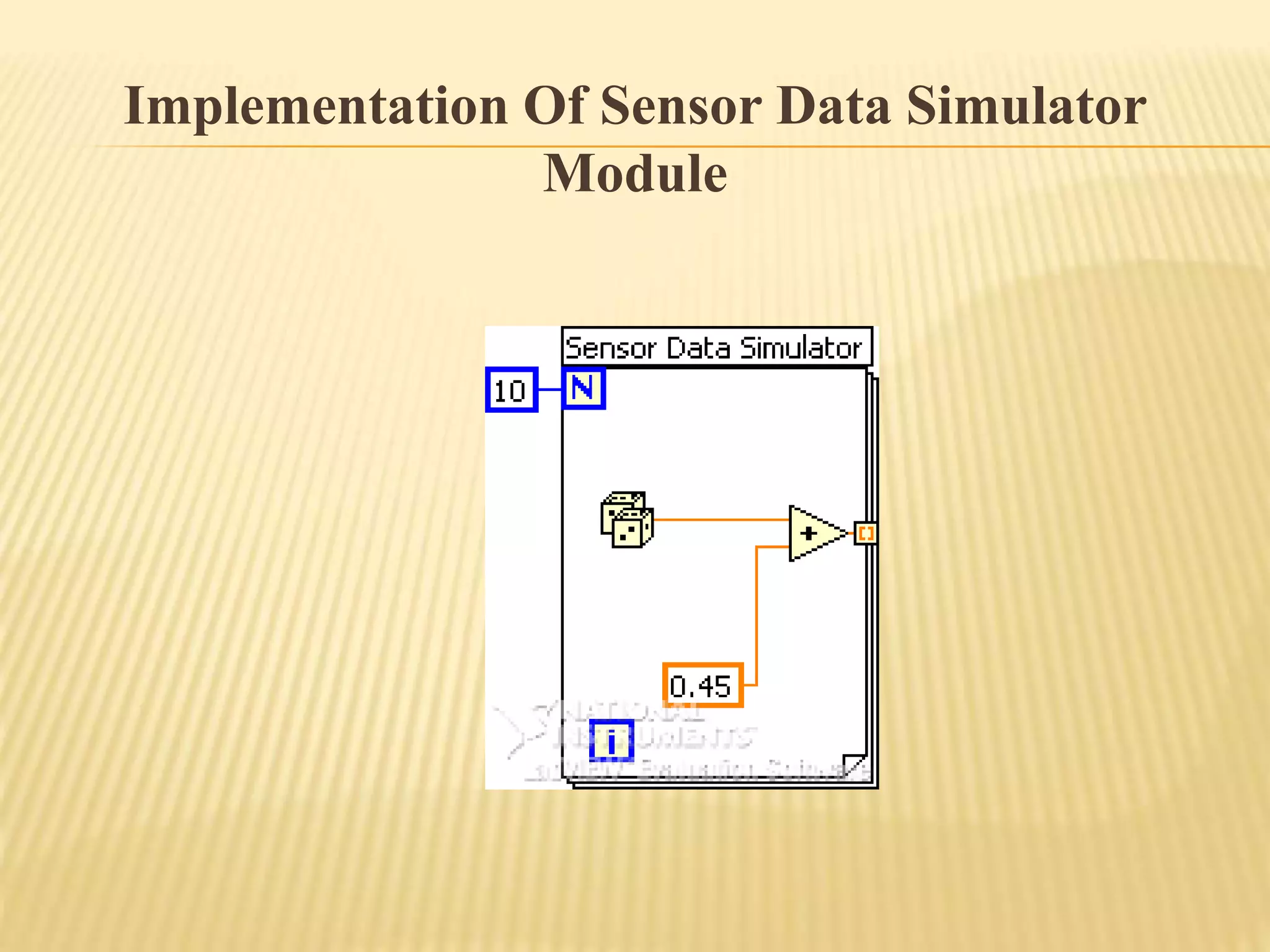 Implementation Of Sensor Data Simulator
Module
 