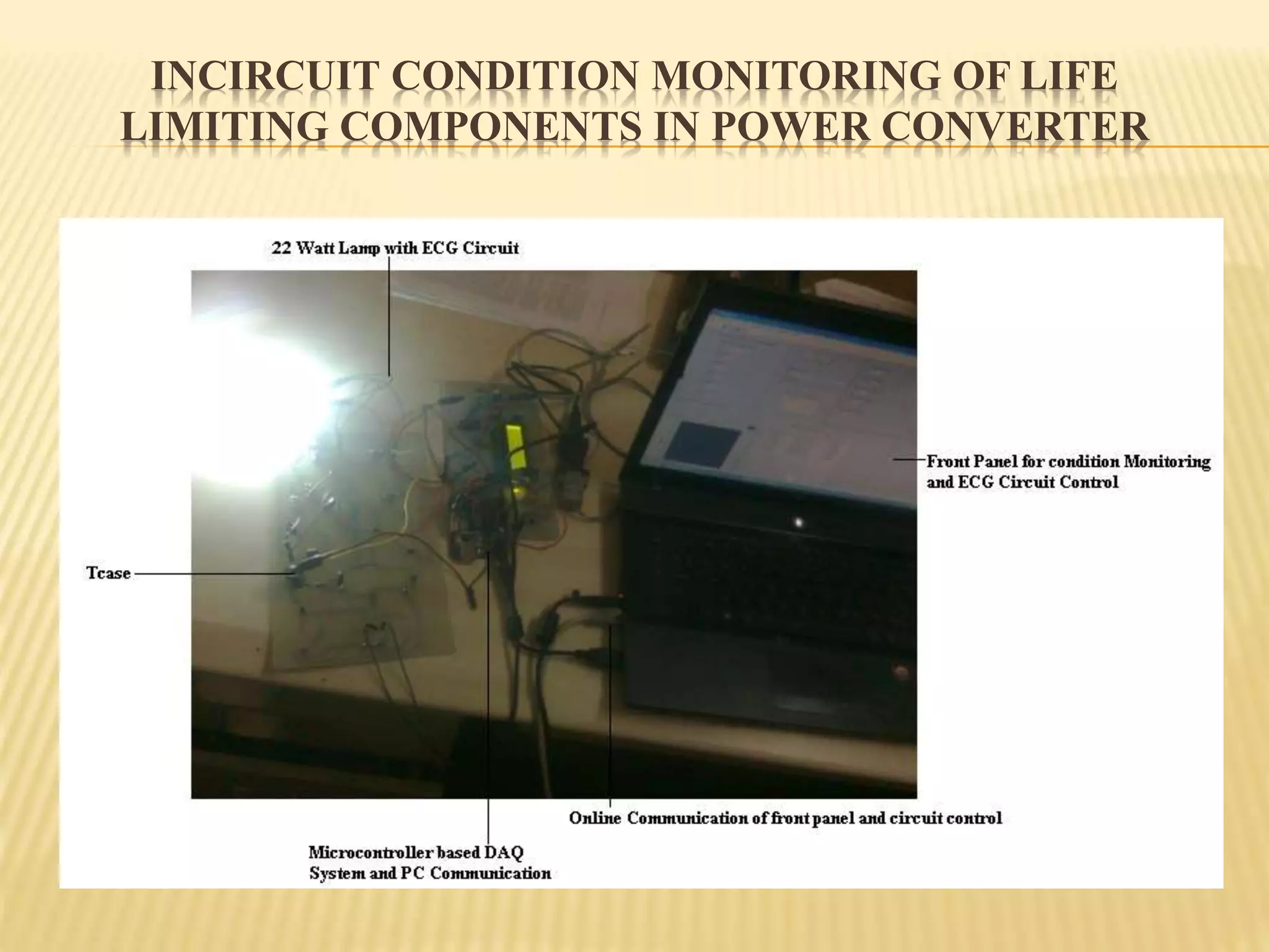 INCIRCUIT CONDITION MONITORING OF LIFE
LIMITING COMPONENTS IN POWER CONVERTER
 
