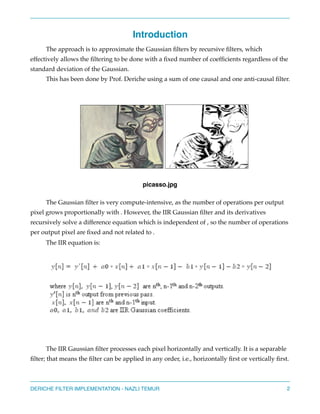 Recursive IIR Implementation for Edge Detection | PDF