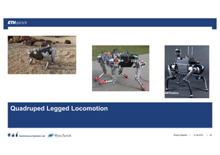 ||
Autonomous Systems Lab
Quadruped Legged Locomotion
21.06.2016Roland Siegwart 40
ANYbotics
 