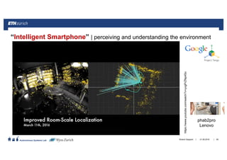 ||
Autonomous Systems Lab 21.06.2016Roland Siegwart 65
“Intelligent Smartphone” | perceiving and understanding the environment
https://www.youtube.com/watch?v=yvgPrZNp4So
phab2pro
Lenovo
 