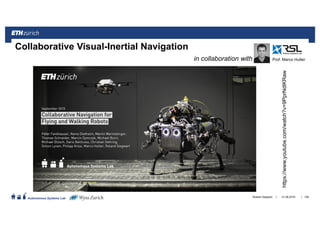 ||
Autonomous Systems Lab 21.06.2016Roland Siegwart 158
Collaborative Visual-Inertial Navigation
in collaboration with
https://www.youtube.com/watch?v=9PprNdIKRaw
Prof. Marco Hutter
https://www.youtube.com/watch?v=9PprNdIKRaw
 