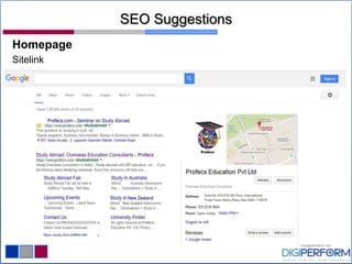 SEO Suggestions
Homepage
Sitelink
 