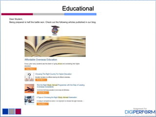 Educational
Dear Student,
Being prepared is half the battle won. Check out the following articles published in our blog.
 