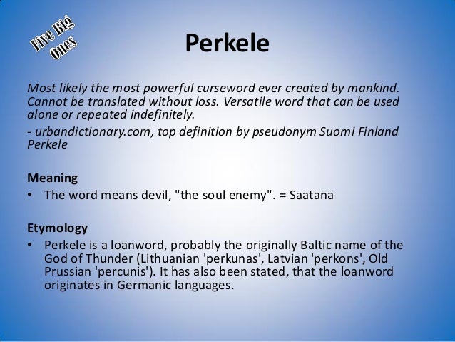 Profanity In Finnish Language