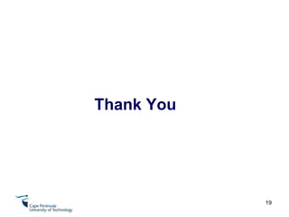 Curriculum ChallengesDetermine the right PQM mix- mix of degrees, diplomas, UG,PG programmesDeveloping articulation pathways- diploma to degree	- undergrad to postgrad	- FET to HET	- Occupational Qualifications to HETPromote interdisciplinarity	- problem based approaches	- faculty wide electives17