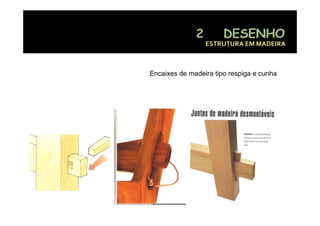 ESTRUTURA EM MADEIRA



Encaixes de madeira tipo respiga e cunha
 