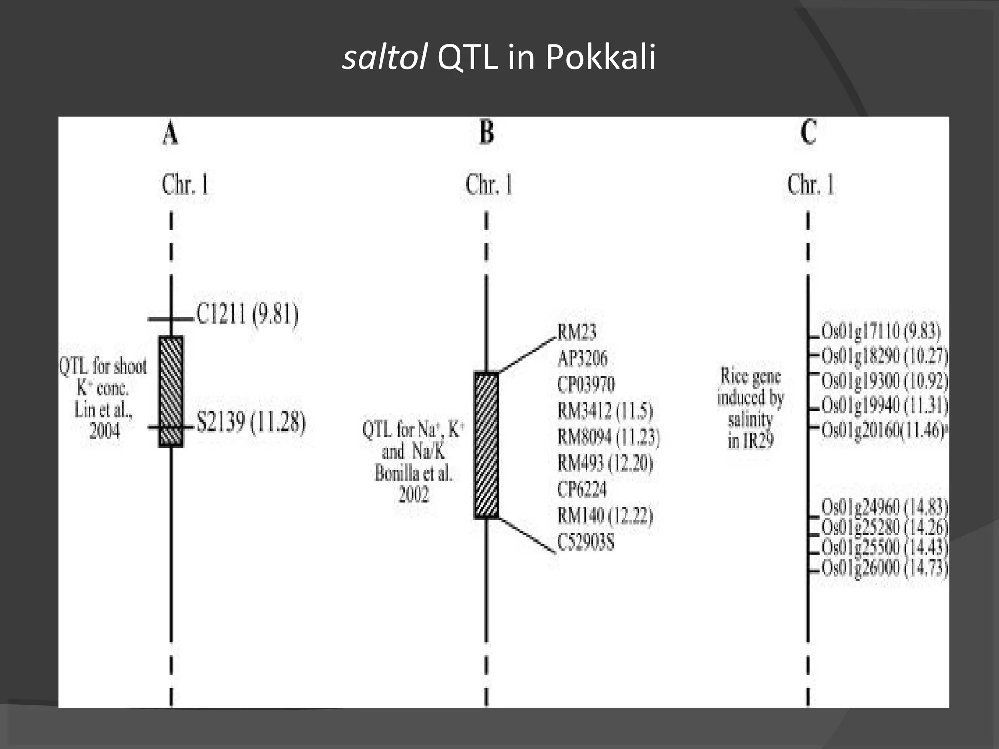 saltol QTL in Pokkali
 