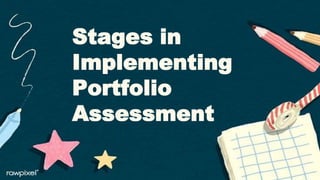Stages in
Implementing
Portfolio
Assessment
 