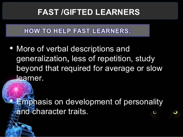 another phrase for fast learner