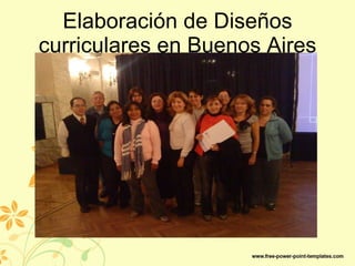 Elaboración de Diseños curriculares en Buenos Aires
