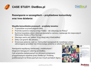 Case study:
 