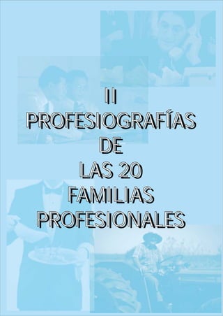 II
PROFESIOGRAFÍAS
DE
LAS 20
FAMILIAS
PROFESIONALES
II
PROFESIOGRAFÍAS
DE
LAS 20
FAMILIAS
PROFESIONALES
II
PROFESIOGRAFÍAS
DE
LAS 20
FAMILIAS
PROFESIONALES
 