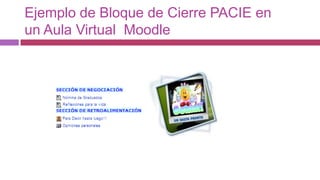 Ejemplo de Bloque de Cierre PACIE en
un Aula Virtual Moodle
 