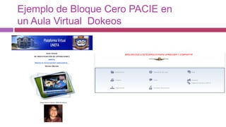 Ejemplo de Bloque Cero PACIE en
un Aula Virtual Dokeos
 