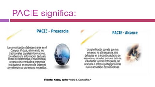 PACIE significa:




       Fuente: Fatla, autor Pedro X. Camacho P
 