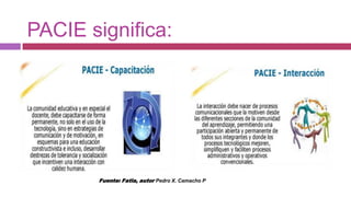 PACIE significa:




       Fuente: Fatla, autor Pedro X. Camacho P
 