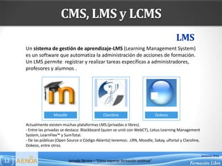 CMS, LMS y LCMS
                                                                                               LMS
       ...
