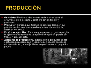 Profesiones del cine