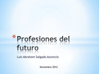 *
    Luis Abraham Salgado Ascencio


                   Noviembre 2012
 