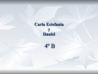Carla Estefanía y Daniel 4º B 
