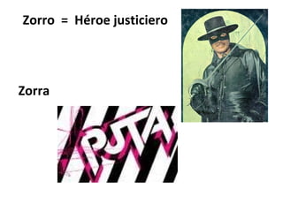 Zorro = Héroe justiciero




Zorra
 