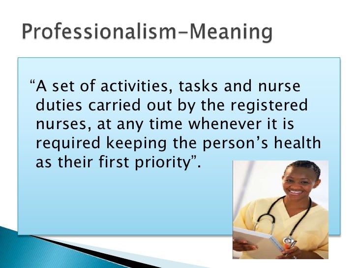 professionalism in nursing