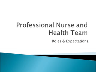 Roles & Expectations 