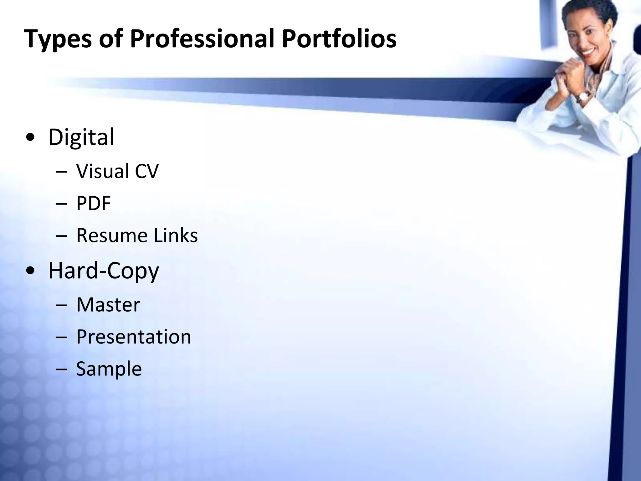 How to build a professional portfolio | PPTX