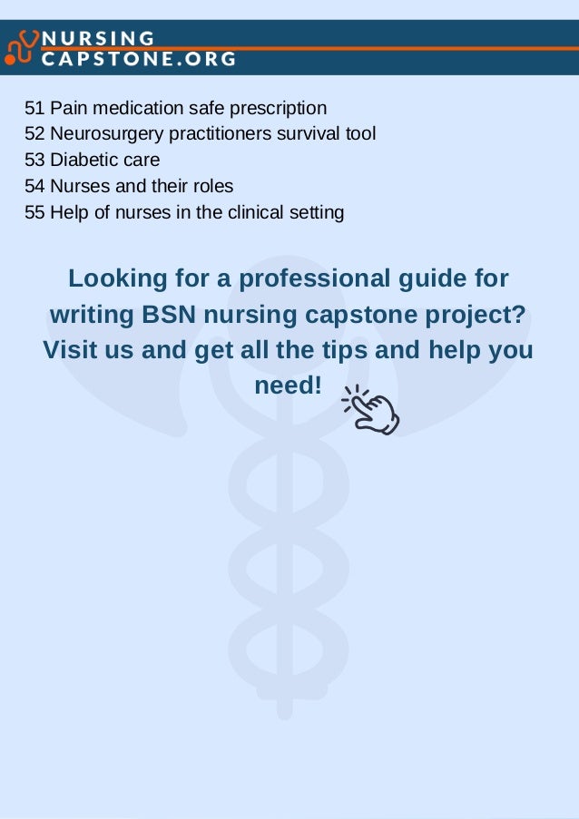 Master nursing capstone project examples picture