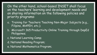 National Reading Program Inset Topic PROFESSIONAL-DEVELOPMENT-OF-TEACHERS-report-IRENE-MAY-D.-BUENAVENTURA.pptx