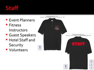 Event Planners Fitness Instructors Guest Speakers Hotel Staff and Security Volunteers 