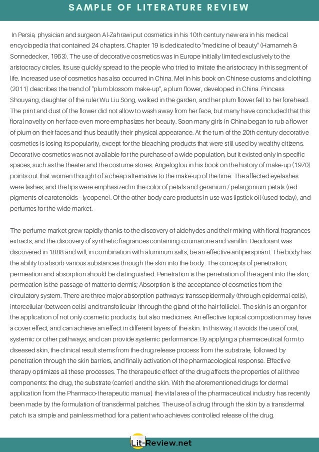 Review of related literature example picture