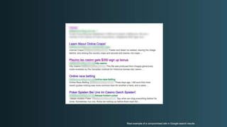 Real example of a compromised site in Google search results
 