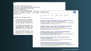 Real example of a malicious plugin
 