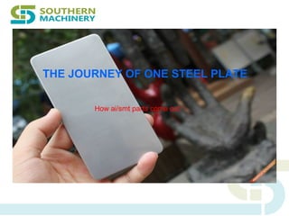 THE JOURNEY OF ONE STEEL PLATE
How ai/smt parts come out
 