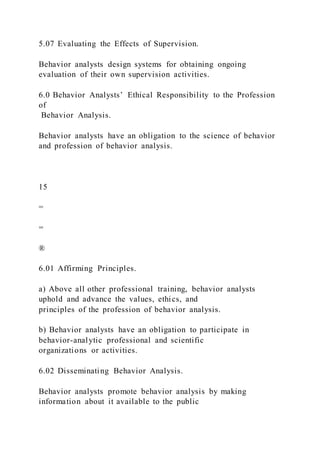 Professional and Ethical Compliance Code for Behavior Anal | DOCX