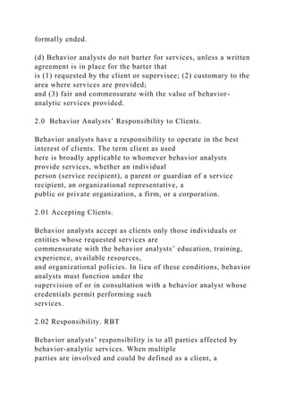 Professional and Ethical Compliance Code for Behavior Anal.docx
