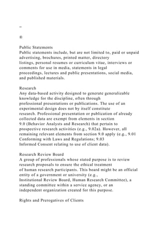Professional and Ethical Compliance Code for Behavior Anal.docx