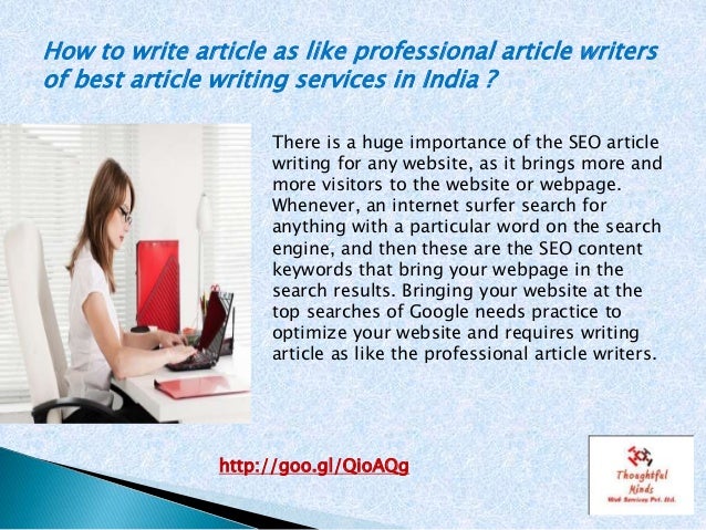 professional article writing