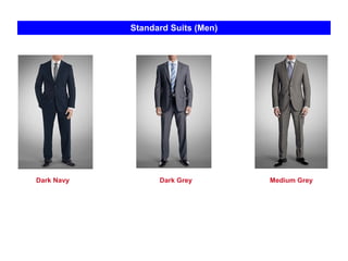 Standard Suits (Men) Dark Grey Dark Navy Medium Grey 