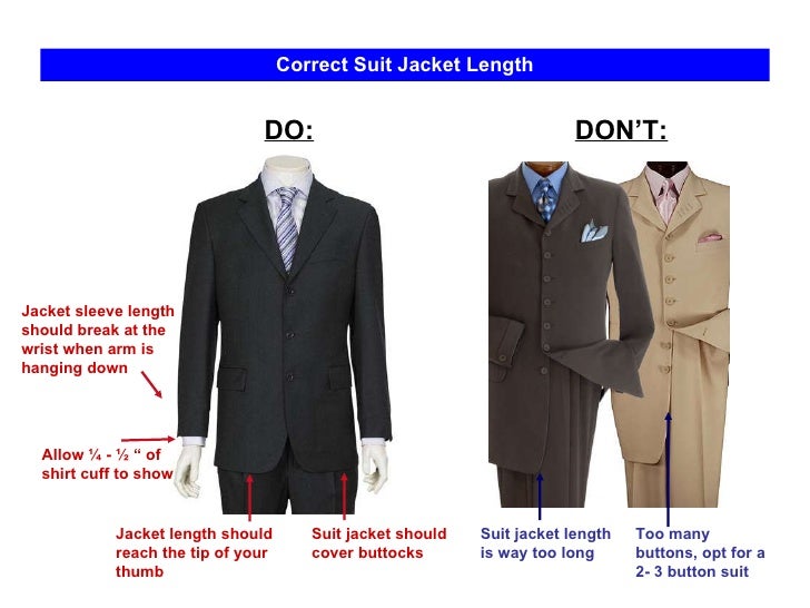 suit jacket cuff length