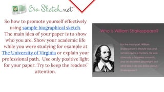 Worksheet of Bio-Sketch-Bio-sketch-Writing-English | Worksheets, Writing  worksheets, Writing