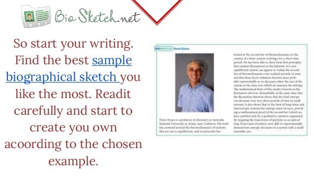 Professional Biosketch Examples For Everyone