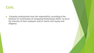 Professional code of Ethics | PPTX