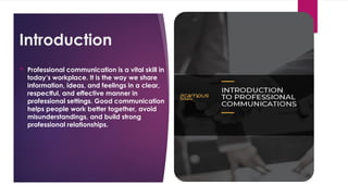 Mastering Professional Communication for Career Success and Workplace ...