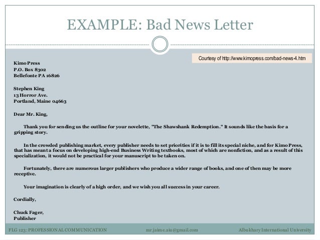 Professional Communication 3 - Examples Professional Communication 3 - Examples