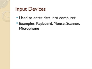 Comprehensive Overview of Computer Hardware Components and Functions | PPTX