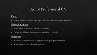 Professional Cv Photo Guide Pdf Professional CV Guide | PDF